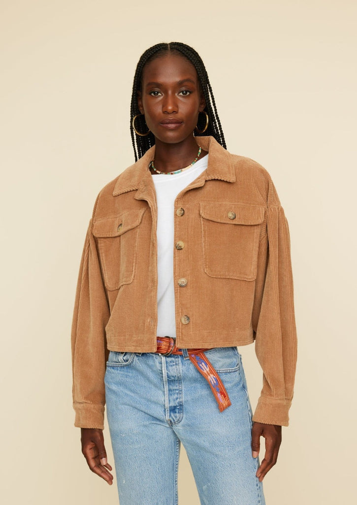 Shop Theory Cropped Knit Trucker Jacket